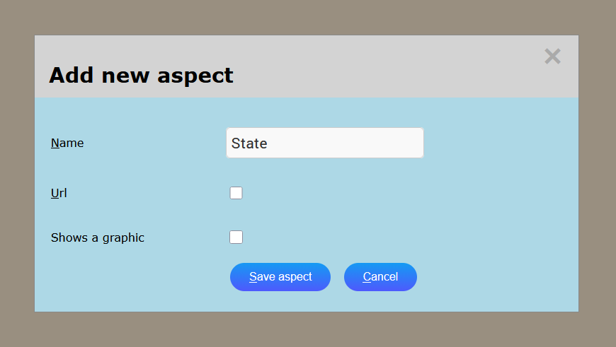 Add another aspect 'State'